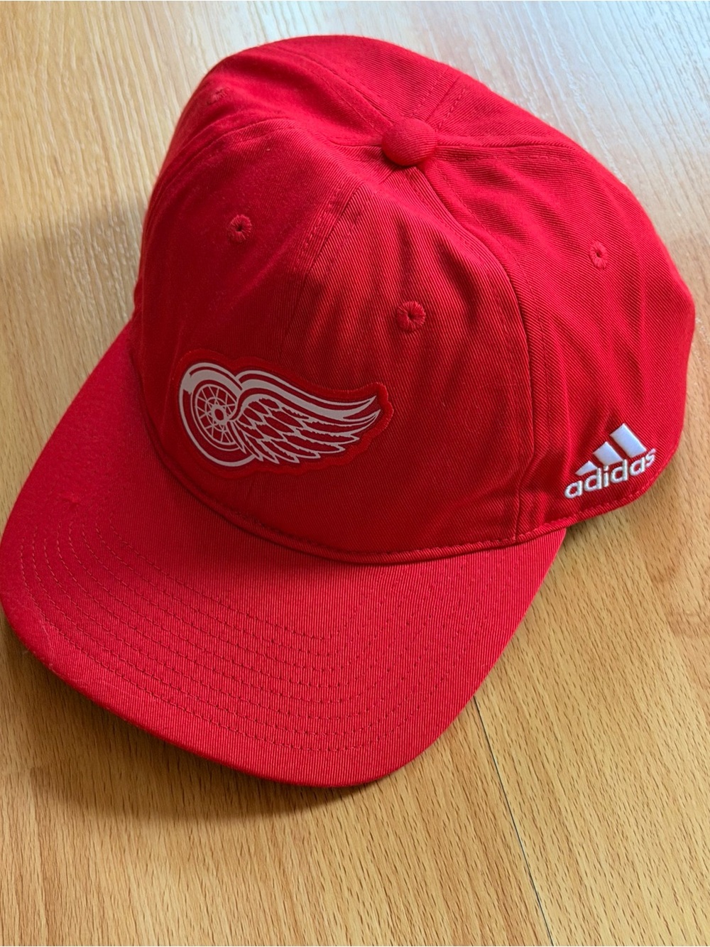 Adidas Red Detroit Wings Logo Adjustable Baseball Hat
